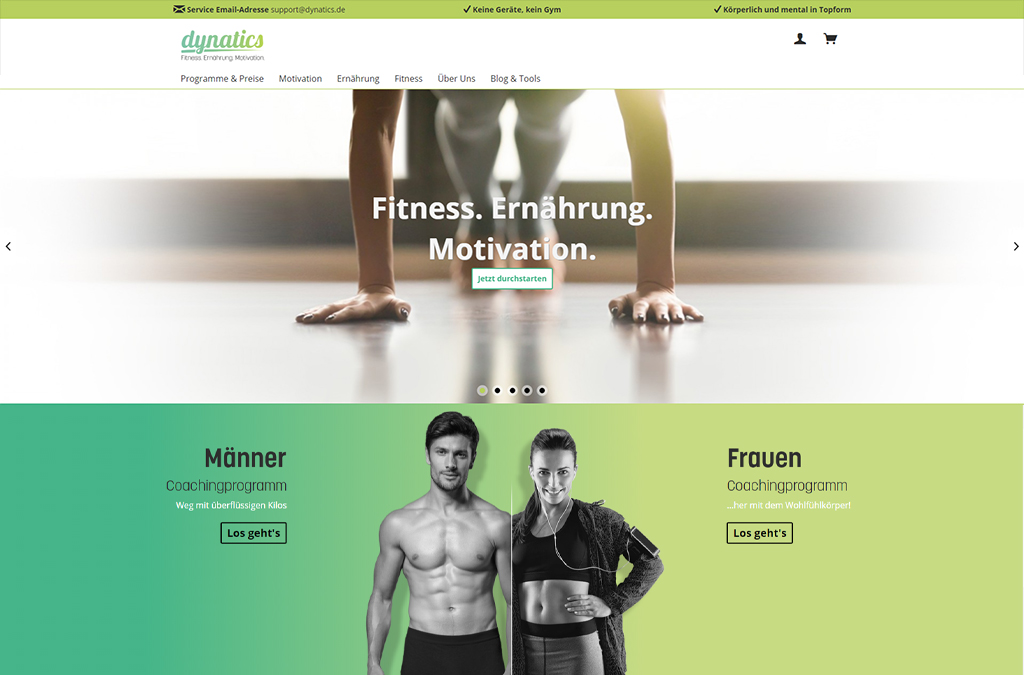 Dynatics – Fitness. Ernährung. Motivation.